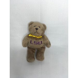 LSU Musical Teddy Bear Plush 9.5" Brown Soft Polyester Fiber For Ages 3 & Up Wit